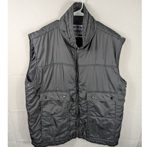 Vintage Himalaya Puffer Vest 2XL Tall Gray Nylon Made in Korea Insulated Retro - Picture 1 of 3